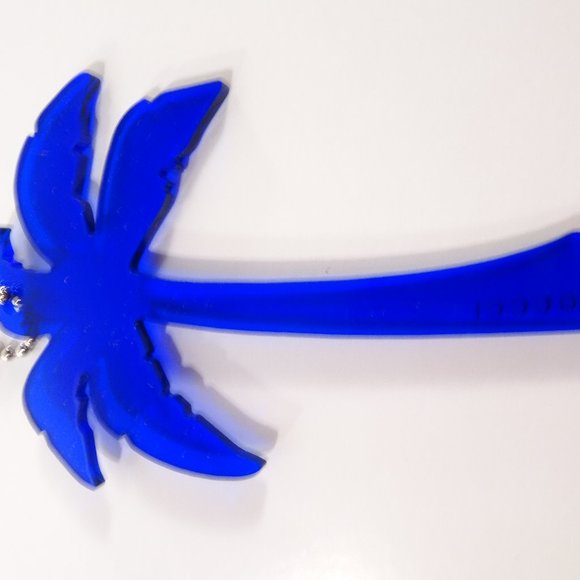 Gucci Blue Lucite Palm Tree Keychain in bag - Picture 7 of 15